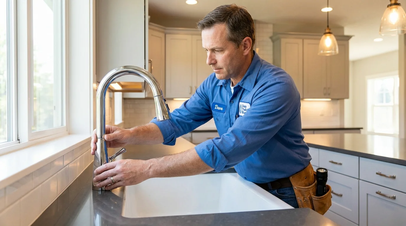 Kitchen faucet installation by Johns Plumbing LLC in Crest Hill